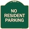 Signmission Reserved Parking No Resident Parking Heavy-Gauge Aluminum Sign, 18" x 18", G-1818-23045 A-DES-G-1818-23045 - alternate 1